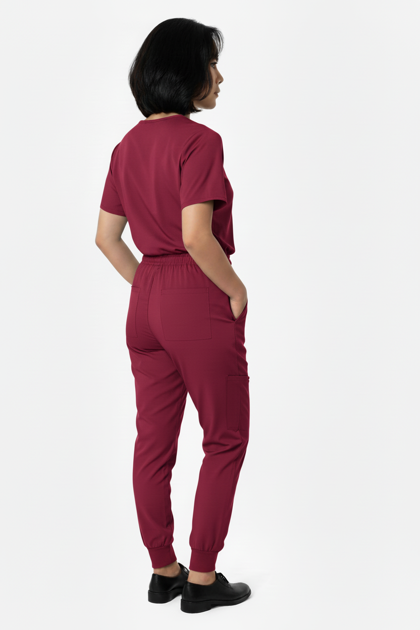 Women's  High Waisted Scrub Jogger Pant  + V neck