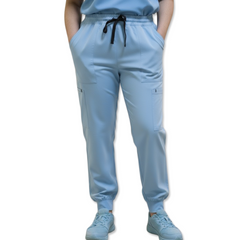 WOMEN'S SCRUB JOGGER PANT-7 FUNCTIONAL POCKETS W/ ZIPPER